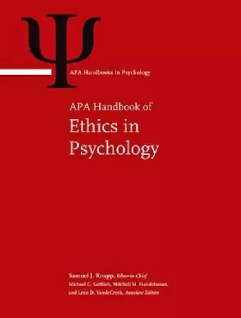 APA Handbook of Ethics in Psychology cover