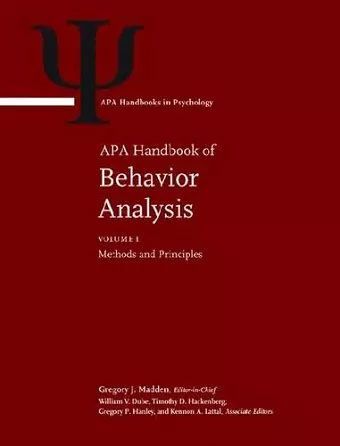 APA Handbook of Behavior Analysis cover