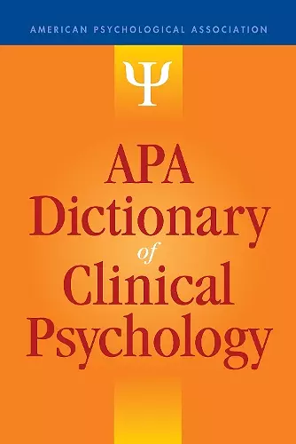 APA Dictionary of Clinical Psychology cover