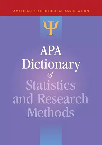 APA Dictionary of Statistics and Research Methods cover