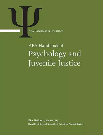 APA Handbook of Psychology and Juvenile Justice cover