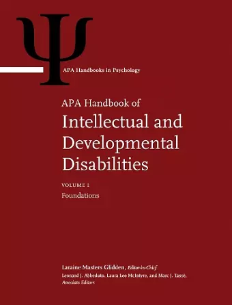 APA Handbook of Intellectual and Developmental Disabilities cover