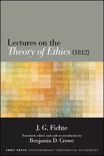 Lectures on the Theory of Ethics (1812) cover