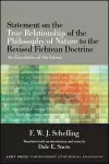 Statement on the True Relationship of the Philosophy of Nature to the Revised Fichtean Doctrine cover