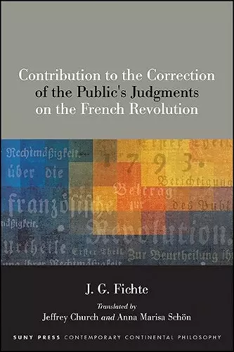 Contribution to the Correction of the Public's Judgments on the French Revolution cover