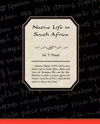 Native Life in South Africa cover