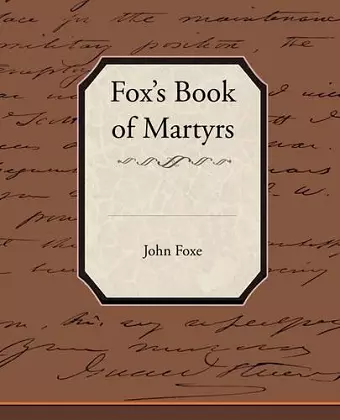 Fox's Book of Martyrs cover