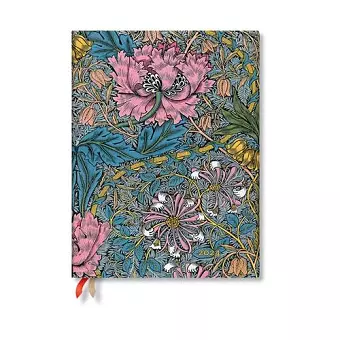 Morris Pink Honeysuckle (William Morris) Ultra Horizontal 12-month Dayplanner 2024 (Elastic Band Closure) cover