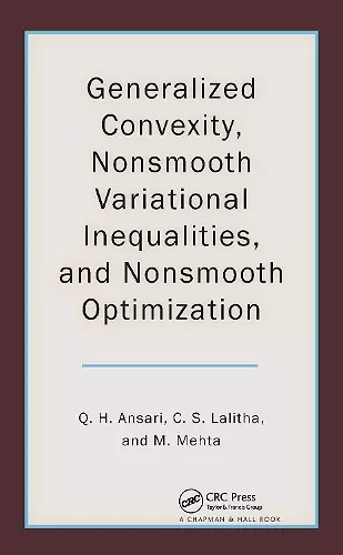 Generalized Convexity, Nonsmooth Variational Inequalities, and Nonsmooth Optimization cover