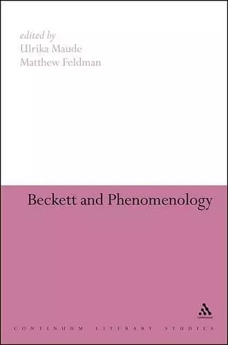 Beckett and Phenomenology cover