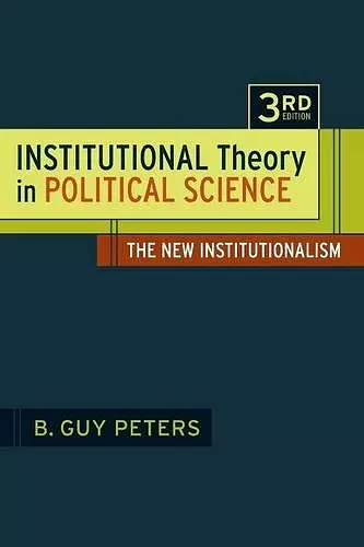 Institutional Theory in Political Science cover