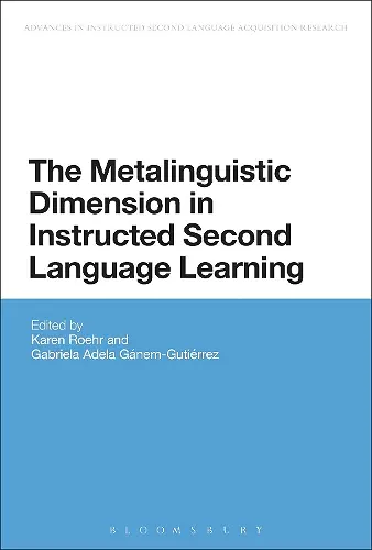 The Metalinguistic Dimension in Instructed Second Language Learning cover