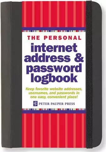 Internet Address Password Log Black cover