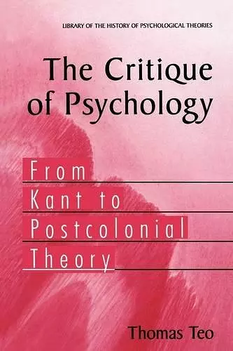 The Critique of Psychology cover