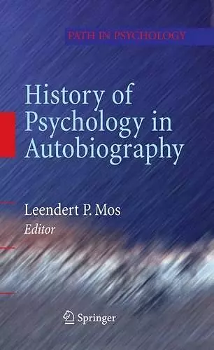 History of Psychology in Autobiography cover