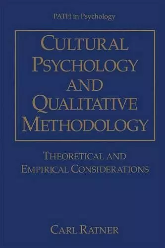 Cultural Psychology and Qualitative Methodology cover