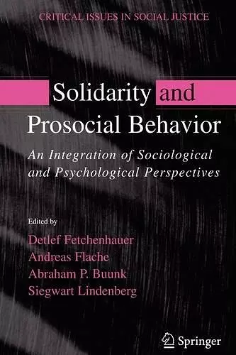 Solidarity and Prosocial Behavior cover