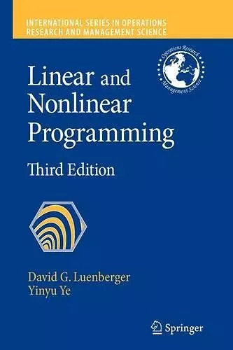 Linear and Nonlinear Programming cover