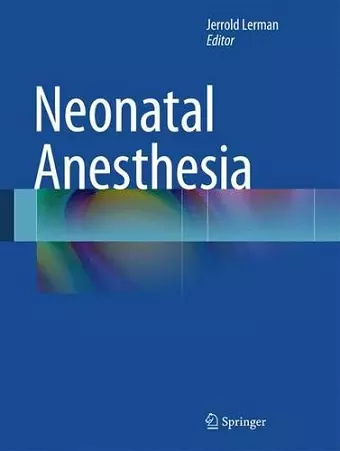 Neonatal Anesthesia cover