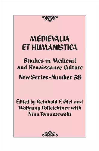 Medievalia et Humanistica, No. 38 cover