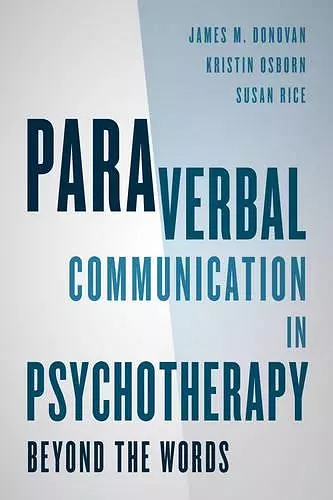 Paraverbal Communication in Psychotherapy cover