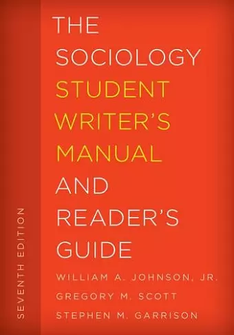 The Sociology Student Writer's Manual and Reader's Guide cover