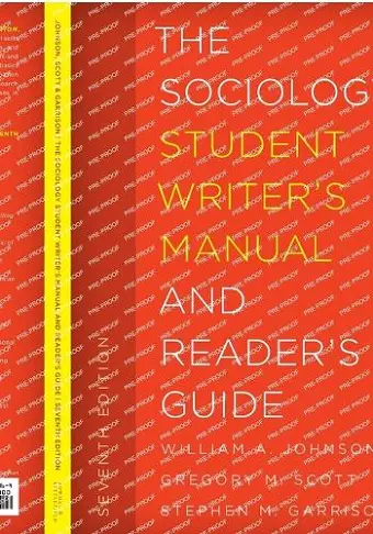 The Sociology Student Writer's Manual and Reader's Guide cover