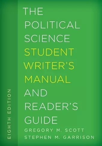 The Political Science Student Writer's Manual and Reader's Guide cover