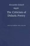 The Criticism of Didactic Poetry cover