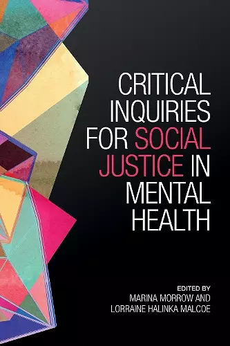 Critical Inquiries for Social Justice in Mental Health cover