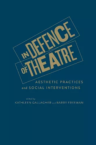 In Defence of Theatre cover