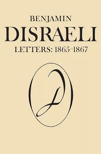 Benjamin Disraeli Letters cover