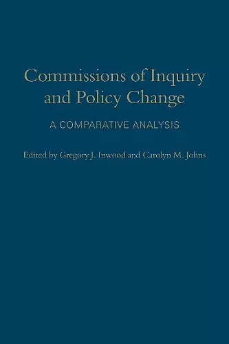 Commissions of Inquiry and Policy Change cover