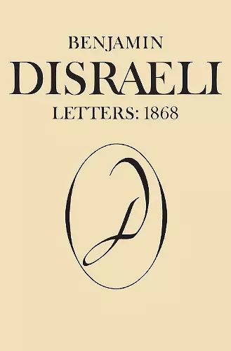 Benjamin Disraeli Letters cover