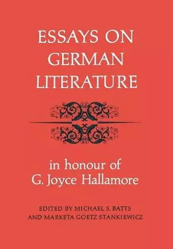 Essays on German Literature cover