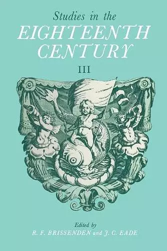 Studies in the Eighteenth Century III cover