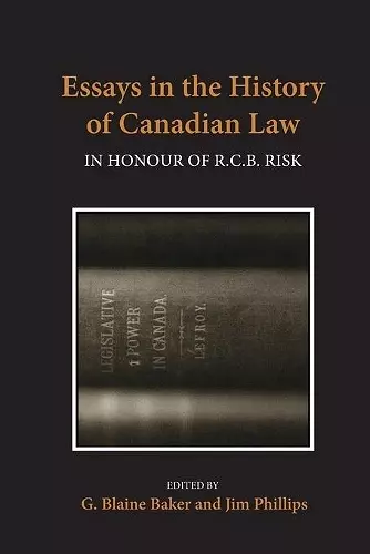 Essays in the History of Canadian Law cover