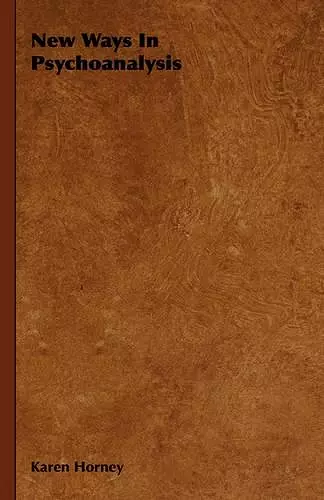 New Ways In Psychoanalysis cover