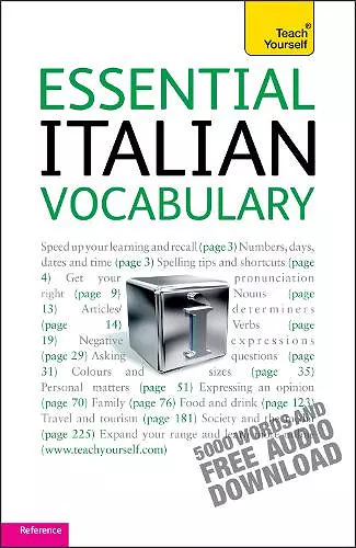 Essential Italian Vocabulary: Teach Yourself cover