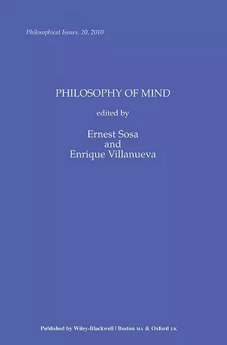 Philosophy of Mind, Volume 20 cover