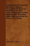 A Dictionary Of Domestic Medicine - Giving A Description Of Diseases, Directions For Their General Management And Homeopathic Treatment With A Special Section On Diseases Of Infants cover