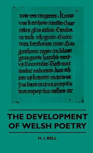 The Development Of Welsh Poetry cover