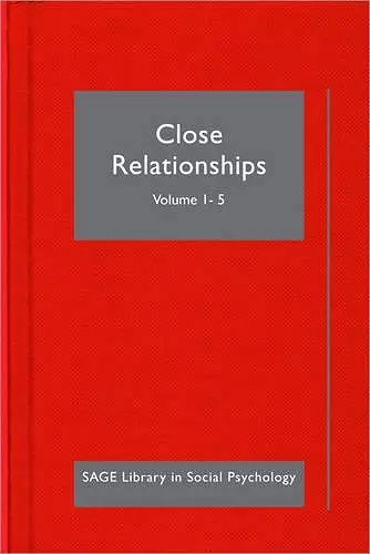 Psychology of Close Relationships cover