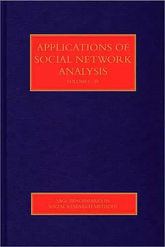 Applications of Social Network Analysis cover