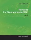 Romance By Gabriel Faure For Piano and Violin (1883) Op.28 cover