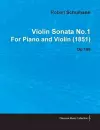 Violin Sonata No.1 By Robert Schumann For Piano and Violin (1851) Op.105 cover