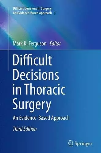 Difficult Decisions in Thoracic Surgery cover