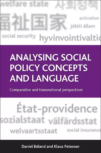 Analysing Social Policy Concepts and Language cover