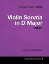 George Frideric Handel - Violin Sonata in D Major - HW371 - A Score for Violin and Piano cover