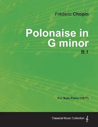 Polonaise in G Minor B.1 - For Solo Piano (1817) cover